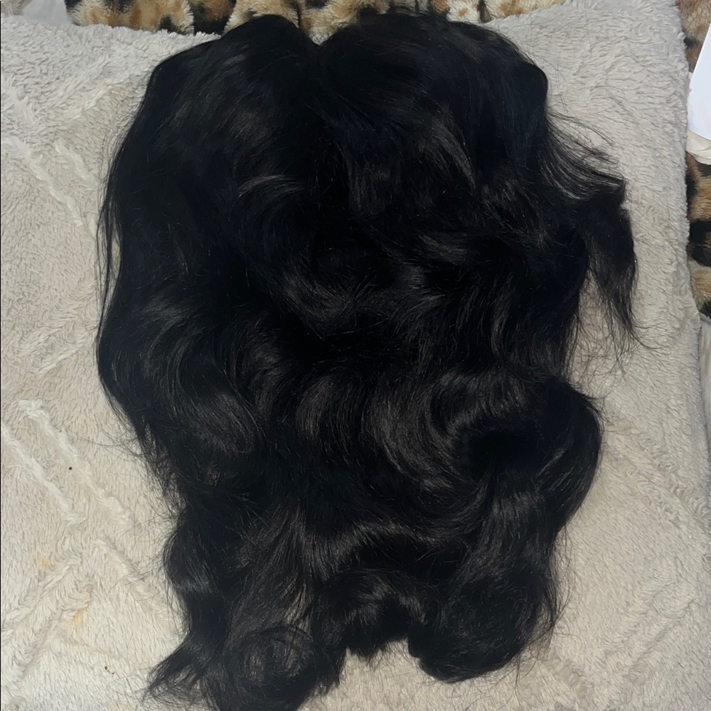 MsCoco 100 percent Human Hair U part Wig 20 inch, 180% density, Natural Black